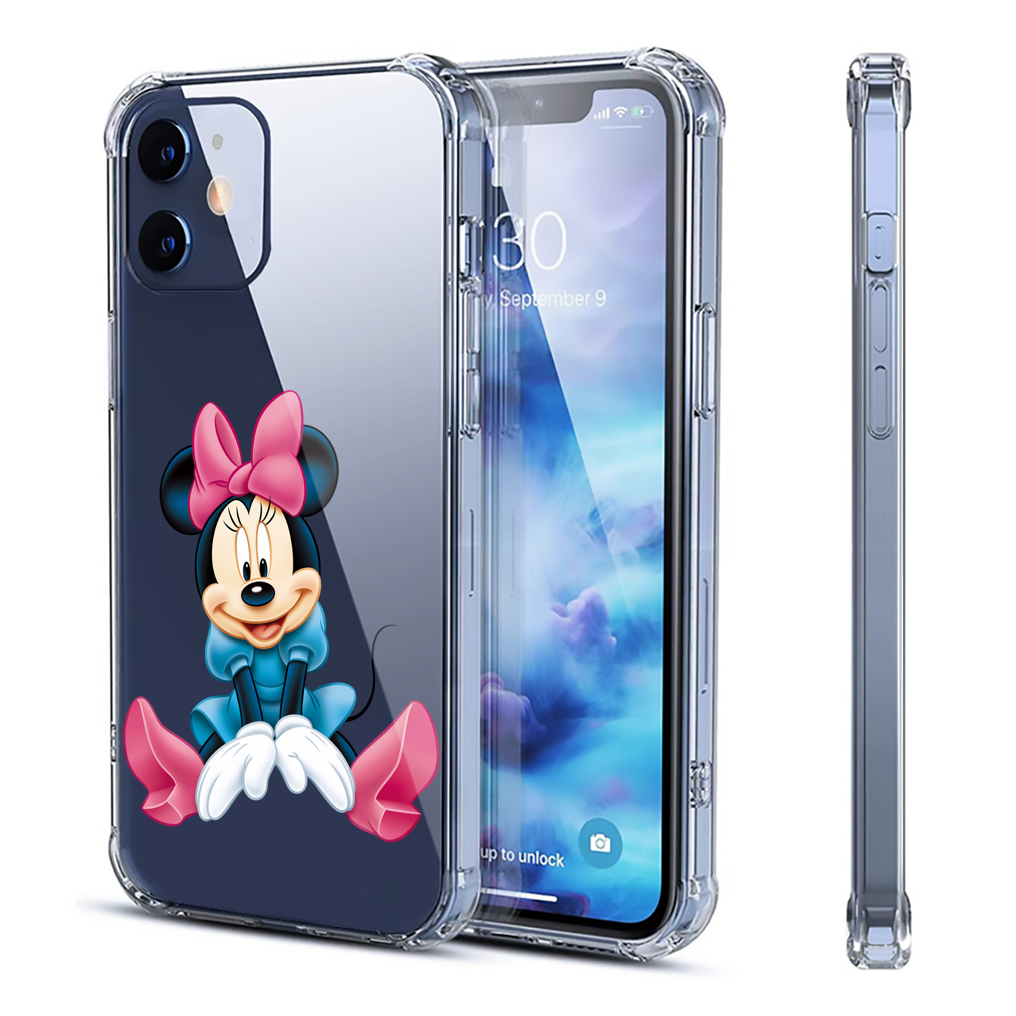 （画像用） ミッキーマウス Mickey Mouse 【iPhone 12シリーズ対応】透明スマホケース（クリアソフトケース）